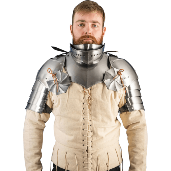 15th Century Pauldrons with Besagews - Polished