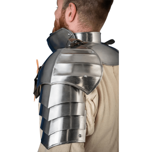 15th Century Pauldrons with Besagews - Polished
