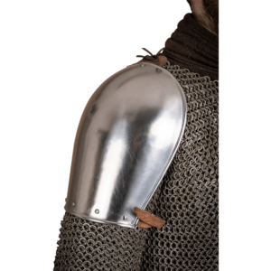 14th Century Soldier Pauldrons - Polished