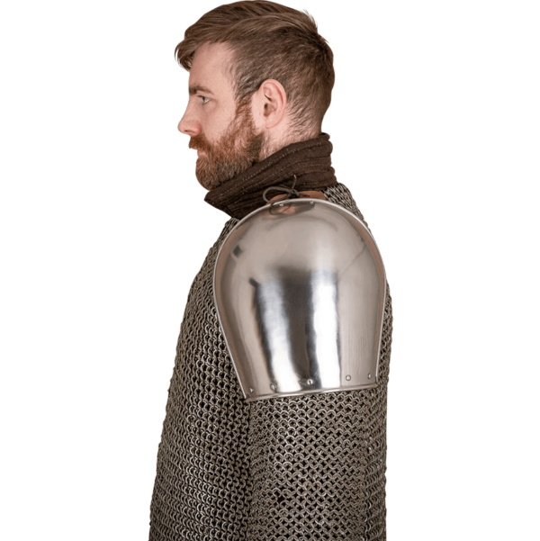 14th Century Soldier Pauldrons - Polished