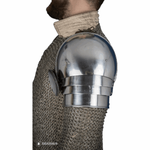 15th Century Pauldrons with Besagew - Polished