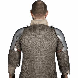 15th Century Pauldrons with Besagew - Polished