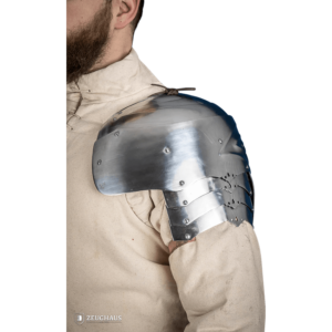 German Steel Pauldrons - Polished