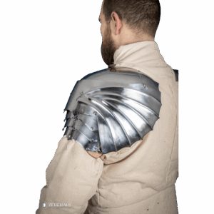 German Steel Pauldrons - Polished