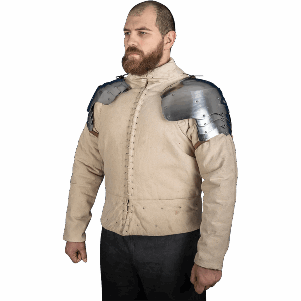 German Steel Pauldrons - Polished