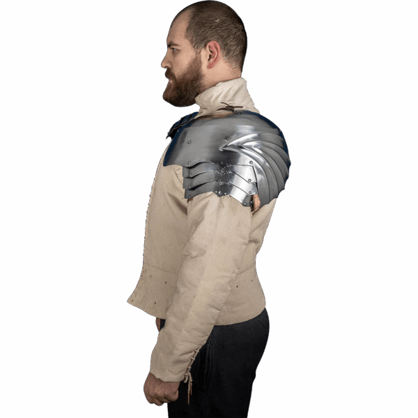 German Steel Pauldrons - Polished