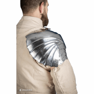German Steel Pauldrons - Polished