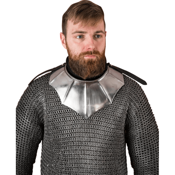 15th Century Gothic Steel Gorget - Polished