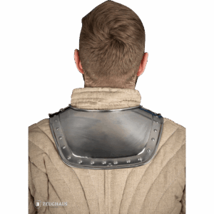 Knights Studded Steel Gorget - Polished