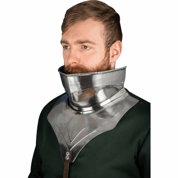 15th Century Articulated Gorget with Bevor - Polished