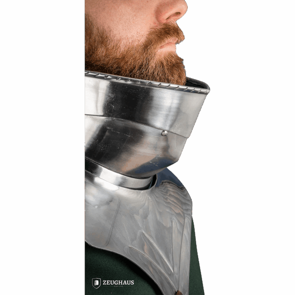 15th Century Articulated Gorget with Bevor - Polished