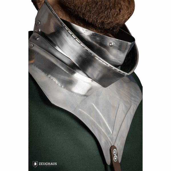 15th Century Articulated Gorget with Bevor - Polished