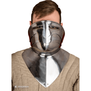 Steel Gorget with Visor - Polished