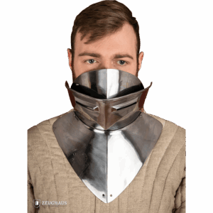 Steel Gorget with Visor - Polished