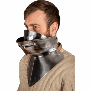 Steel Gorget with Visor - Polished