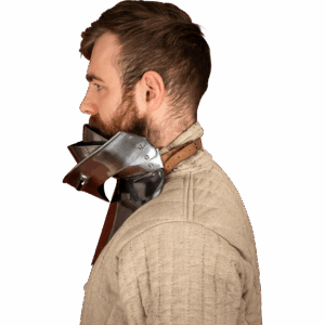 Steel Gorget with Visor - Polished