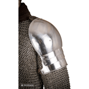 Knights 15th Century Steel Pauldrons - Polished