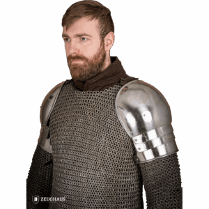 Knights 15th Century Steel Pauldrons - Polished