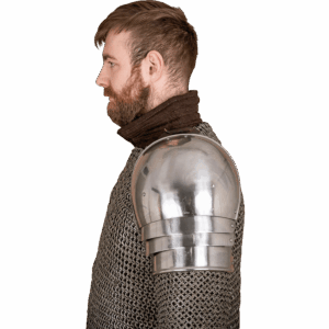 Knights 15th Century Steel Pauldrons - Polished