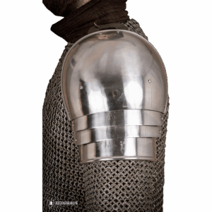 Knights 15th Century Steel Pauldrons - Polished