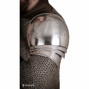 Knights 15th Century Steel Pauldrons - Polished