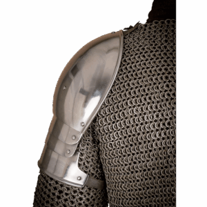 Knights 15th Century Steel Pauldrons - Polished