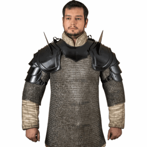 Bladebreaker Warrior Steel Pauldrons - Blackened