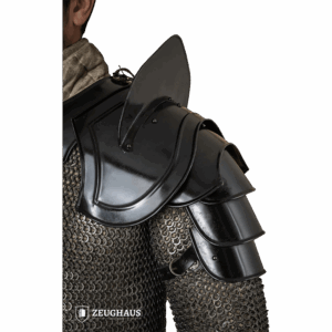 Bladebreaker Warrior Steel Pauldrons - Blackened