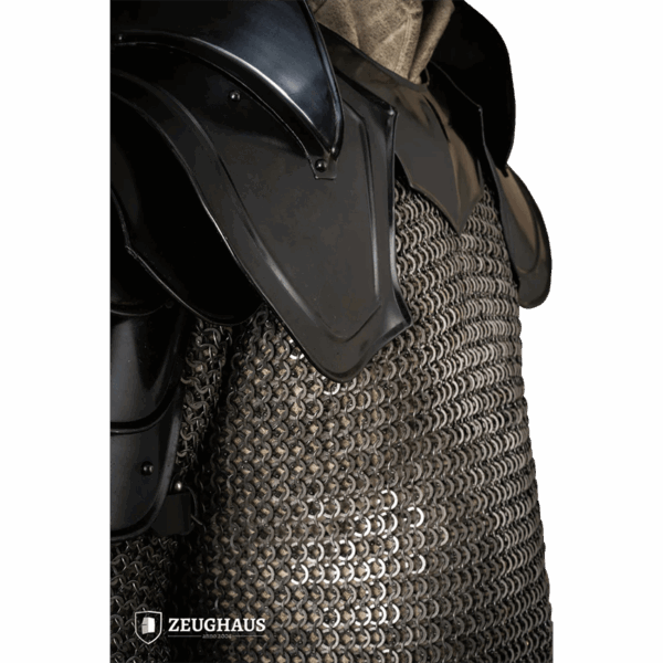 Bladebreaker Warrior Steel Pauldrons - Blackened