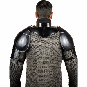 Knight Steel Pauldrons - Blackened