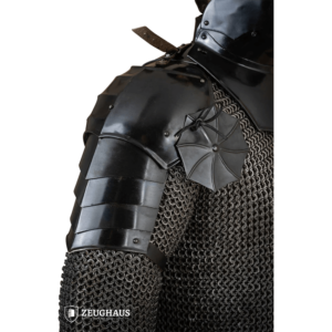 15th Century Pauldrons with Besagews - Blackened