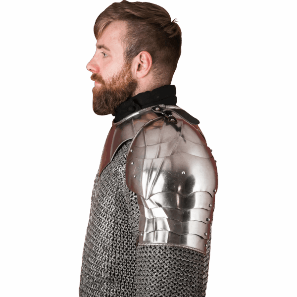 Gothic Steel Pauldrons - Polished