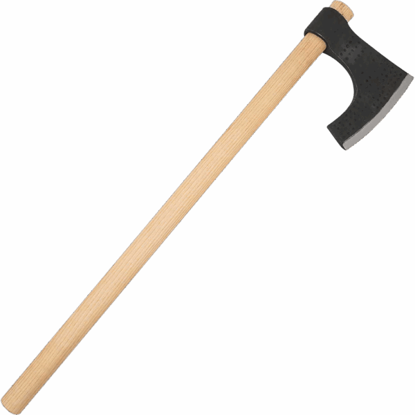Hand Forged Viking Bearded Axe - Light Hardwood Handle