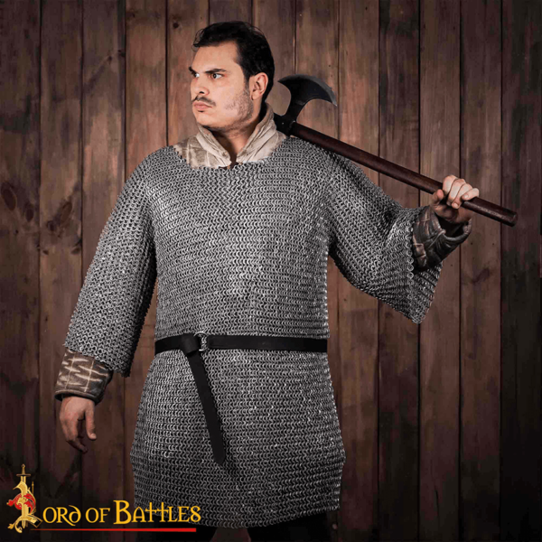 Alternate Riveted Aluminum Chainmail Haubergeon