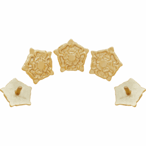 Tudor Rose Brass Belt Accents - Set of 5