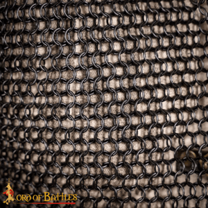 Butted Steel Chainmail Hauberk - Blackened