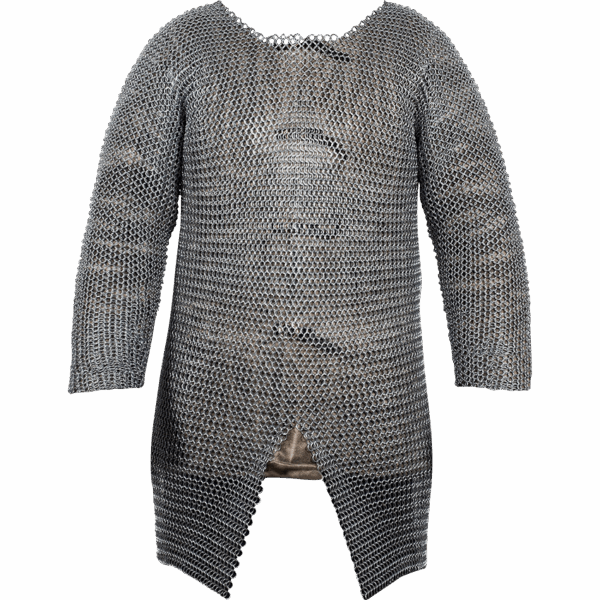 Butted Steel Chainmail Hauberk - Zinc Polished