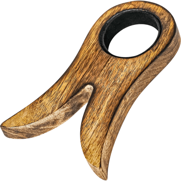 Wooden Drinking Horn Stand