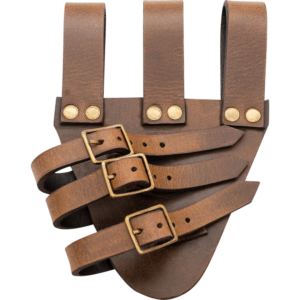 Triple Buckle Rapier Sword Frog - Brown