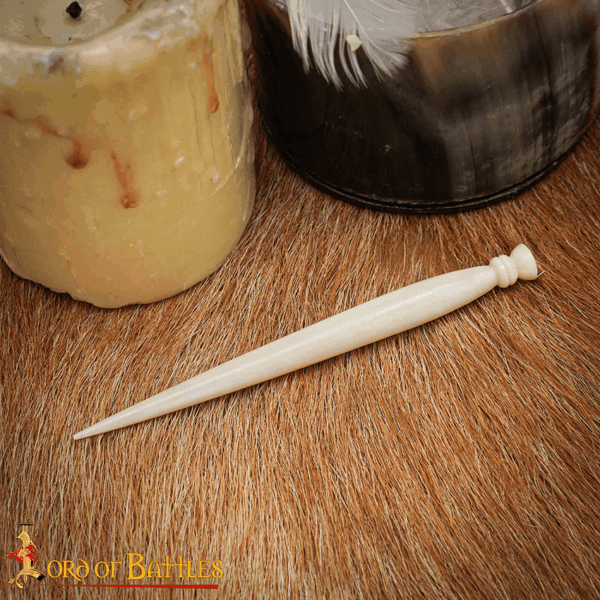 Hand Carved Bone Viking Hair Pin