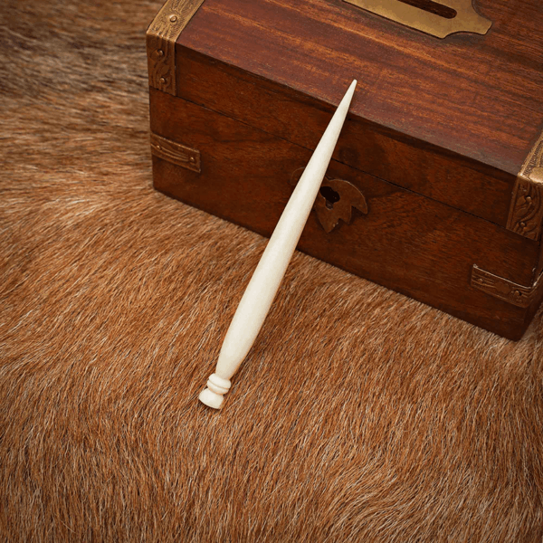 Hand Carved Bone Viking Hair Pin