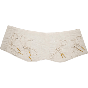 Medieval Padded Broad Arming Belt - Ecru