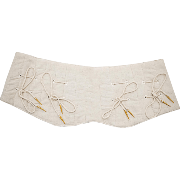 Medieval Padded Broad Arming Belt - Ecru