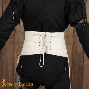 Medieval Padded Broad Arming Belt - Ecru