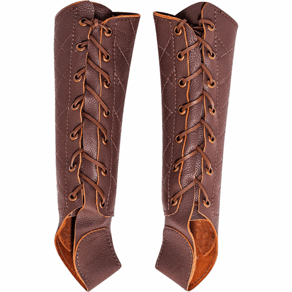 Archer's Leather Bracer with Thumb Guard - Brown