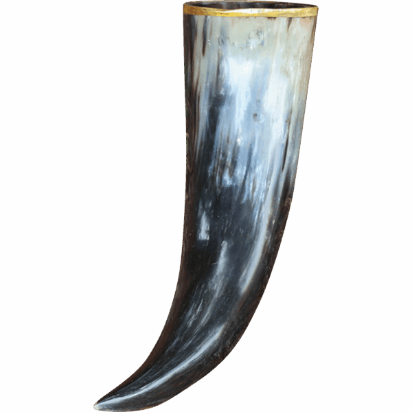 Solveig Brass Rim Drinking Horn