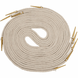 Brass Tip Long Medieval Tie Strings - Ecru - Set of 5