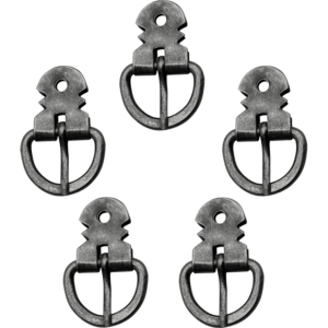 Dark Ages Steel Armour Buckles - Set of 5