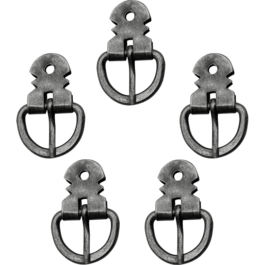 Dark Ages Steel Armour Buckles - Set of 5