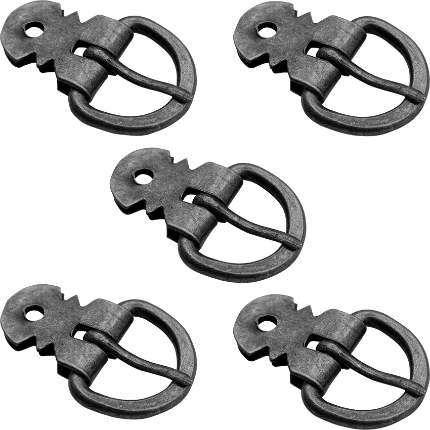 Dark Ages Steel Armour Buckles - Set of 5